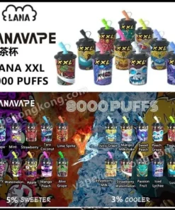 LANA VAPE XXL 奶茶杯 一次性電子煙(8000口)(多口味)(可充電)現貨